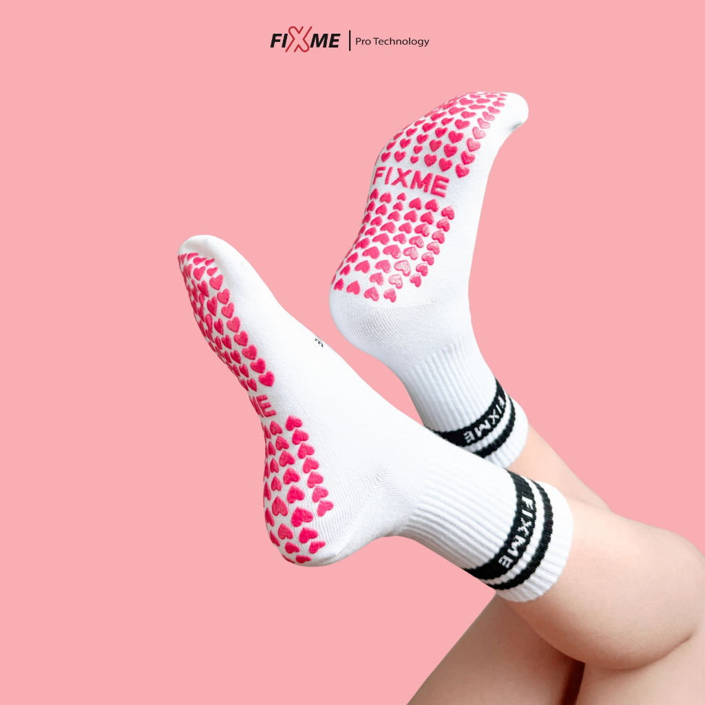 (เน้นกันลื่น) ถุงเท้าโยคะ ถุงเท้าพิลาทิส รุ่น Sticky แน่นหนึบทุกท่า มั่นใจทุกการทรงตัว FIXME sock