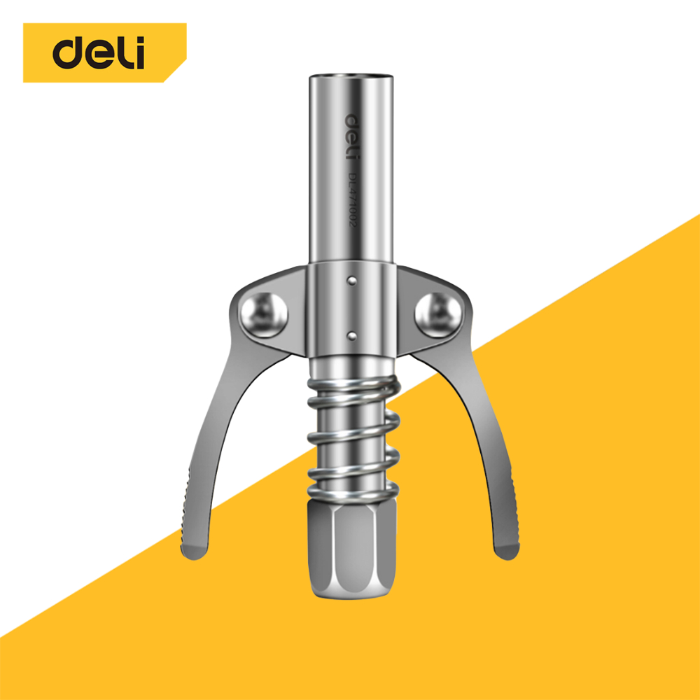 Deli หัวฉีดน้ำมันแรงดันสูง หัวอัดจารบี ปืนอัดจารบี เส้นผ่านศูนย์กลางหัว 15mm High Pressure Oil Nozzle