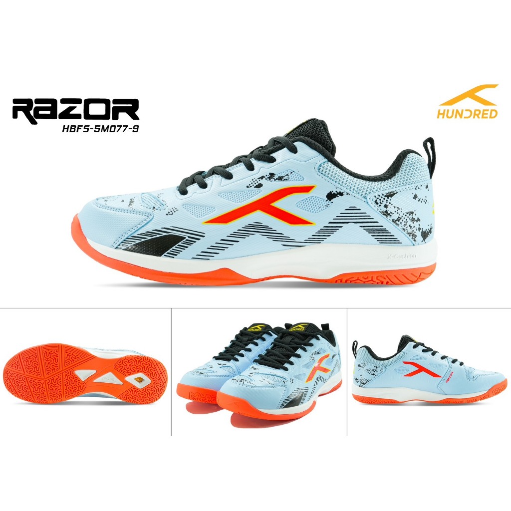รองเท้าแบดมินตัน HUNDRED badminton Shoe : RAZOR HBFS-5M077-9