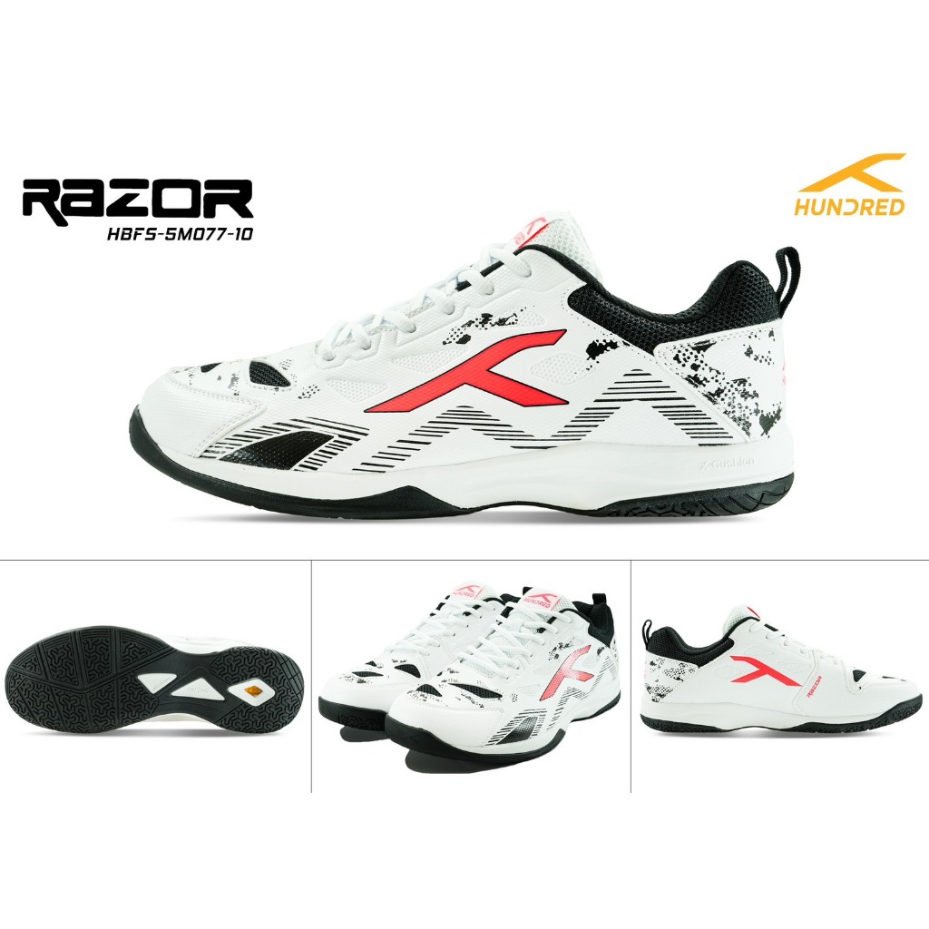 รองเท้าแบดมินตัน HUNDRED badminton Shoe : RAZOR HBFS-5M077-10