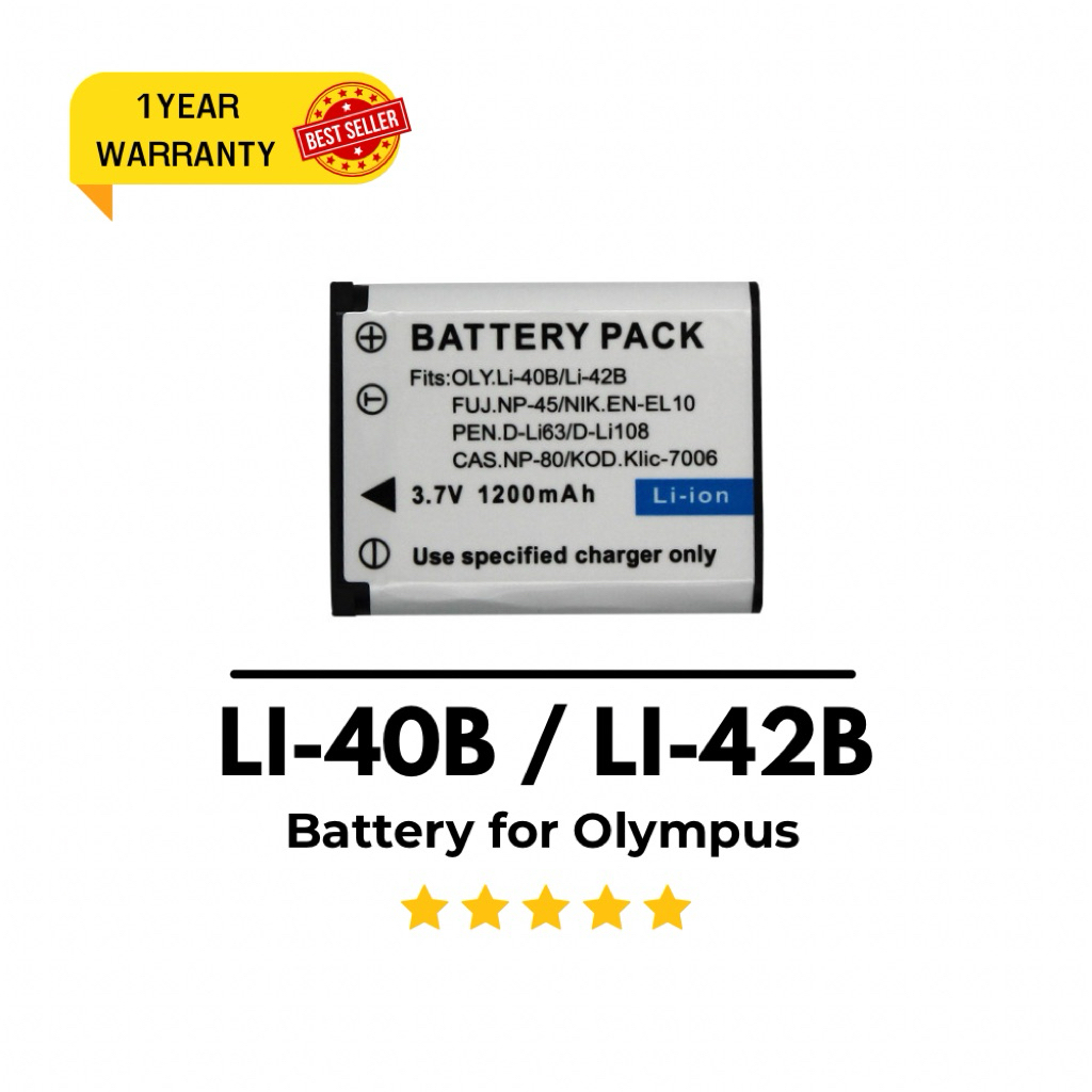 Li-40B / Li-42B /EN-EL10 / FNP-45 battery camera for Olympus