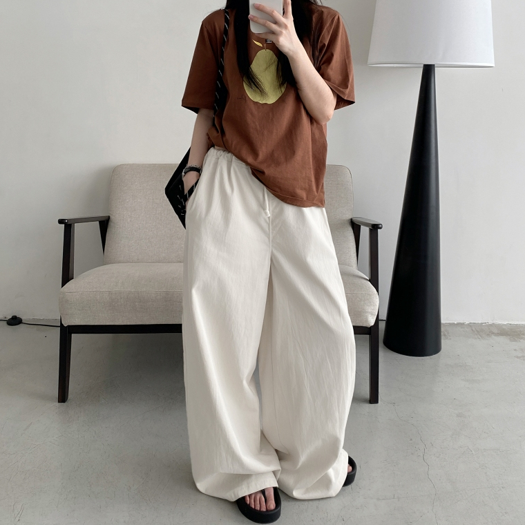 กางเกงขายาว กางเกงเอวต่ำ ทรงหลวม ใส่สบาย ออกแบบสวย สไตล์ลำลอง #010296 - รูปที่ 7