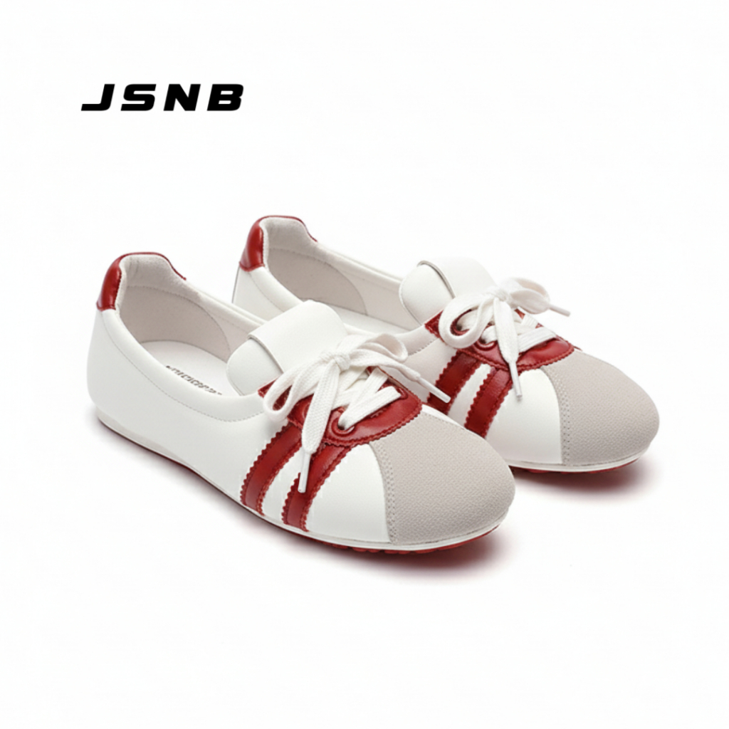 JSNB ส่งฟรี รองเท้าคัทชู พร้อมส่ง คัทชูแฟชั่น รองเท้าผ้าใบแฟชั่นสไตล์เกาหลี ผ้าใบลำลอง บัลเล่ต์ [LN3