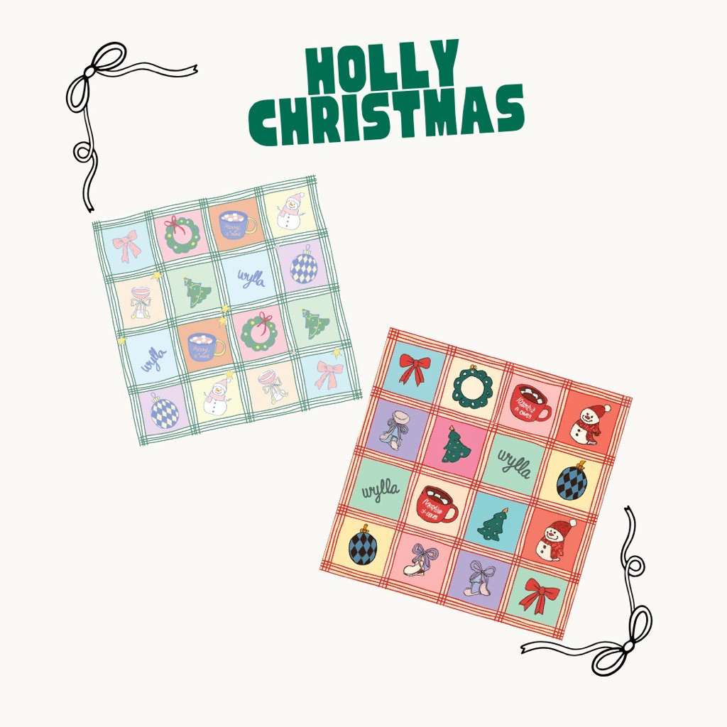 Wyllabrand ผ้าพันคอ Holly Christmas Scarf