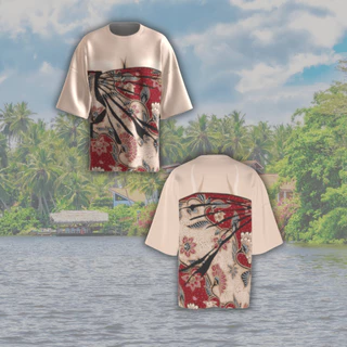 เสื้อผ้ายืด คอกลม แขนสั้น พิมพ์ลาย ผ้าถุง กระโจมอก พร้อมส่ง ไซส์ S-5XL ผ้ากีฬา ตลกๆ ฮาๆ ไม่ร้อน สงกรานต์ ตลกๆ ฮาๆ ปั่นๆ