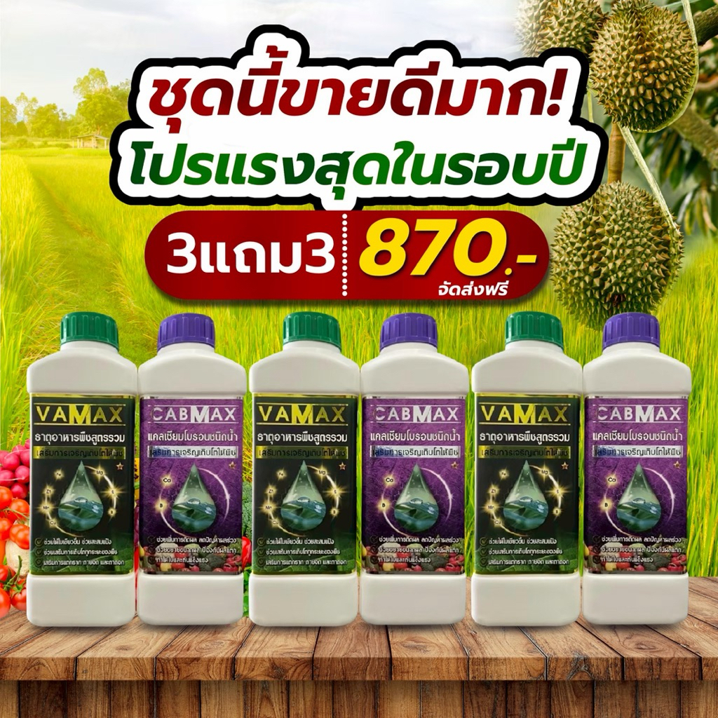 แคลเซียมโบรอน-ธาตุรวมเสริม cabmaxแถมvamax 1ลิตรแถม 1ลิตร (C1+V1) - รูปที่ 2