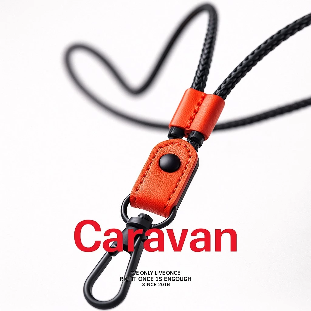 Caravan Crew Phone lanyard สายคล้องมือถือ สายคล้องคอ วัสดุหนัง