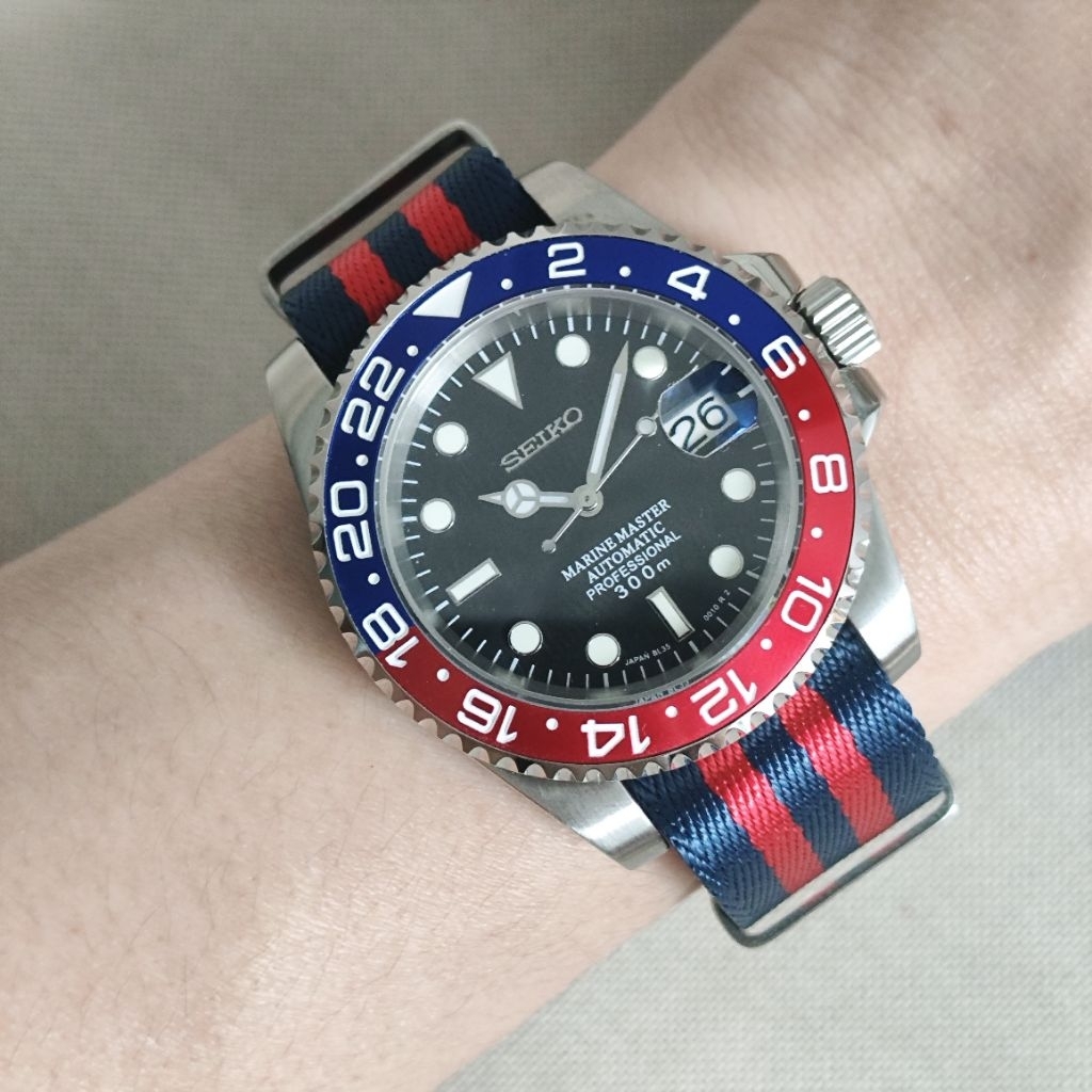 Seiko Modify Submariner Pepsi Nato Strap