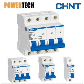 CHINT เบรกเกอร์ AC NXB-63 เซอร์กิตเบรกเกอร์ Circuit Breaker เบรกเกอร์ ลูกย่อย เบรกเกอร์ตัดไฟ แบบเกาะราง 1P 2P 3P 4P
