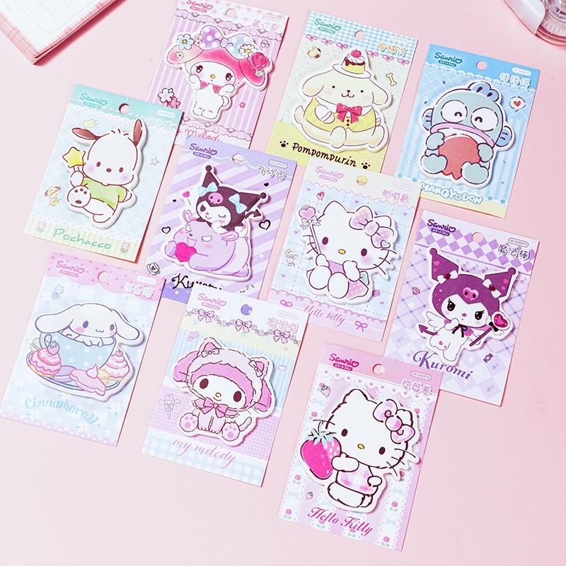 โพสอิทซาริโอ้ post it ลายการ์ตูนน่ารักๆ กระดาษโน๊ตกาวในตัว เครื่องเขียน สมุดโน๊ต