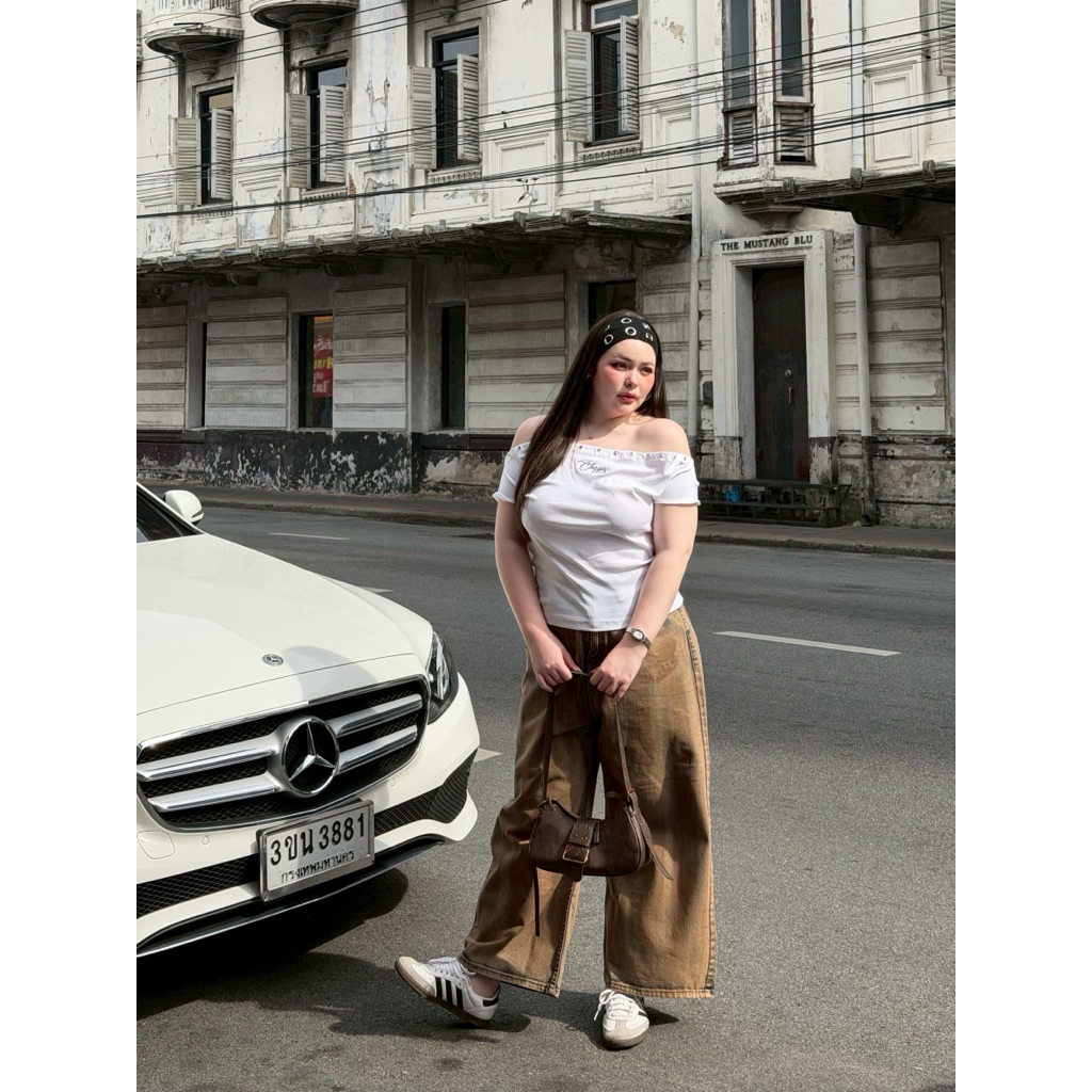 น้องเปื้อน🦠🧽🪣 กางเกงยีนส์ ทรงบัคกี้ แต่งดีเทลฟอกให้เปื้อน สไตล์นี้กำลังมาแรง เก๋มาก สั่งตัดเฉพาะสาวอวบโดยเฉพาะ ไซส์ใหญ่ - รูปที่ 2