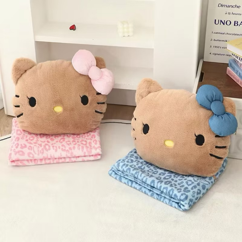 พร้อมส่ง ‼️หมอนผ้าห่ม Hello Kitty  sanrio ขนาด130X150cm.