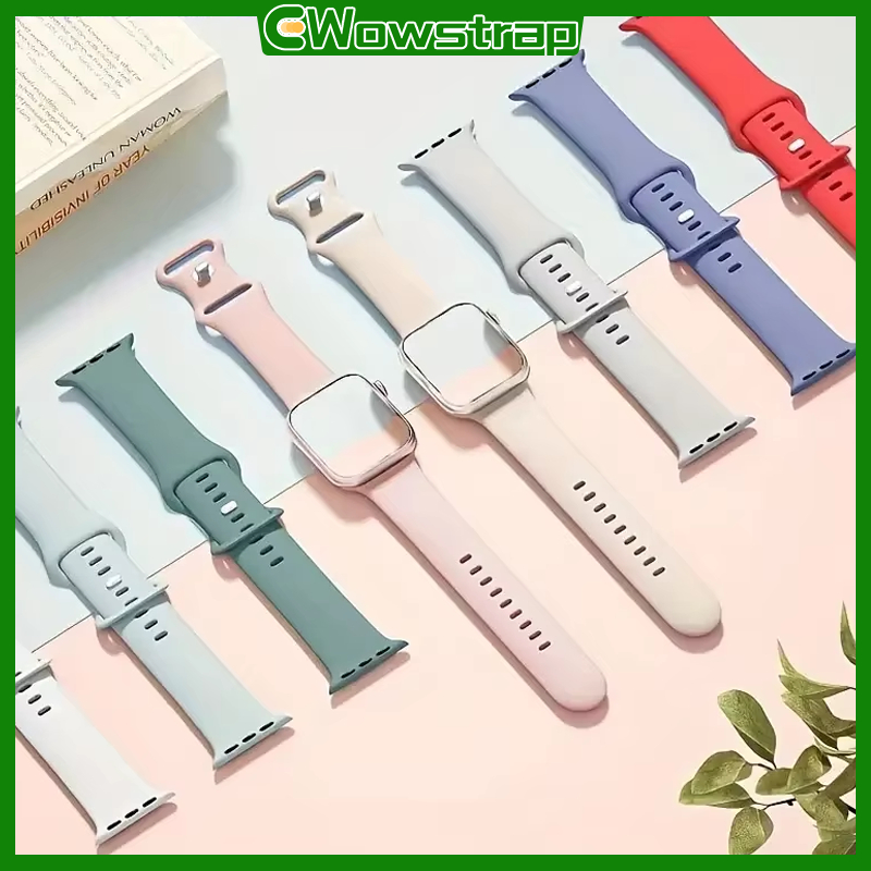 สายรัดกีฬาซิลิโคนอุปกรณ์เสริม for iWatch Smart Watch SE Ultra 3 2 Series 11 10 9 8 7 6 5 4 3 49 46 45 44 42 41 38มม.
