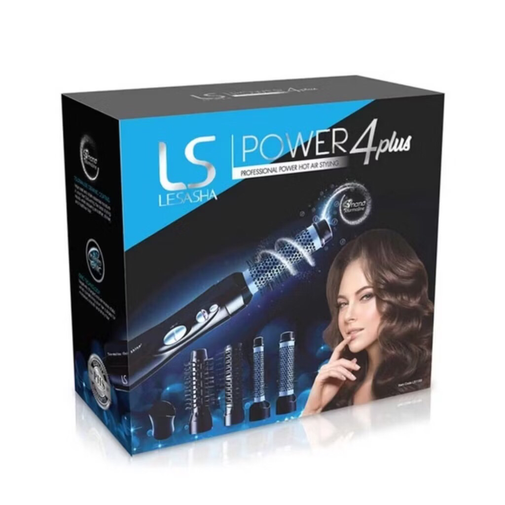 Lesasha เลอซ่าช่า ไดร์จัดแต่งทรงผม Power 4 Plus Hot Air รุ่น LS1183 มาพร้อม 5 หัวเปลี่ยนสะดวก พกพาสะ