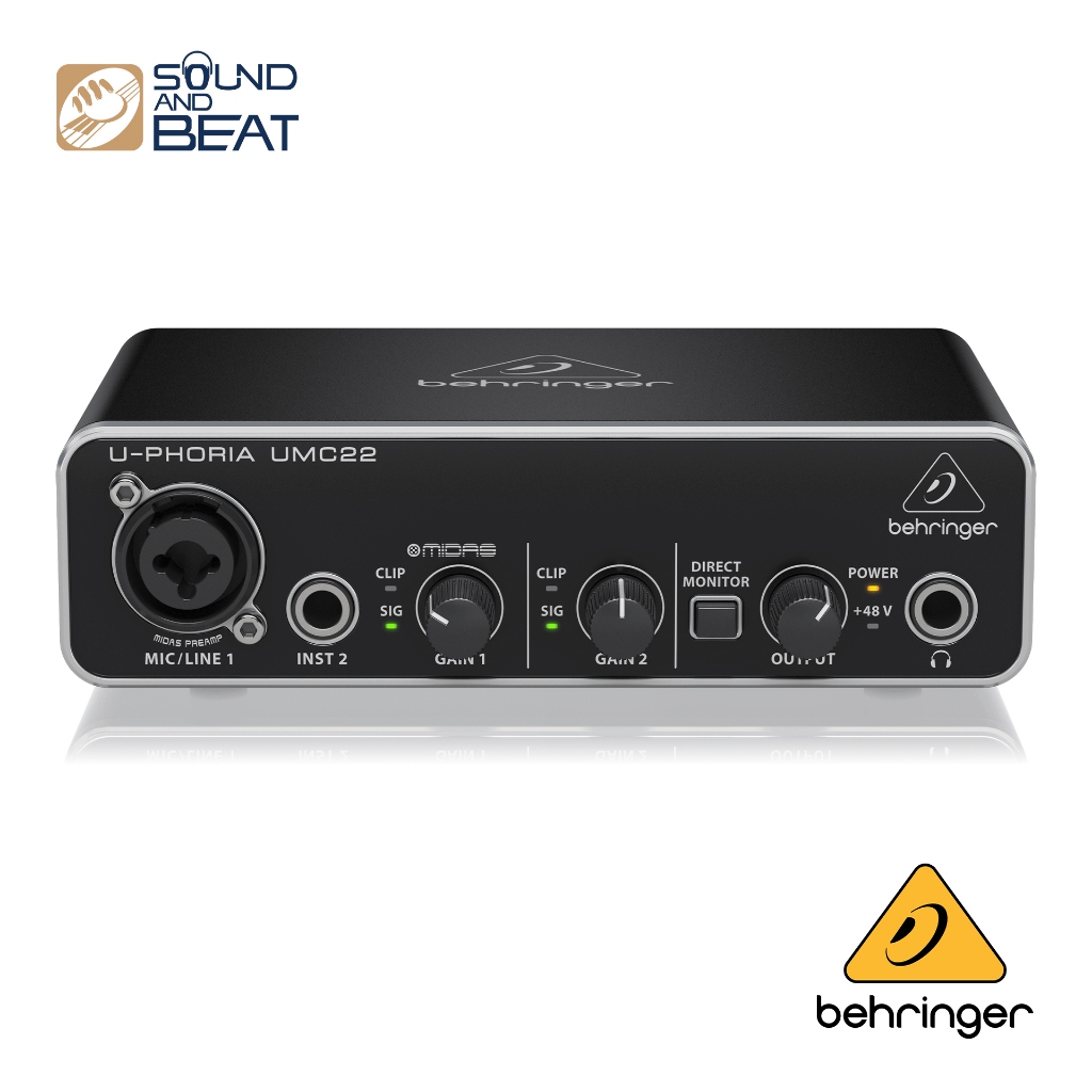 ออดิโอ อินเตอร์เฟส Behringer U-PHORIA UMC 22