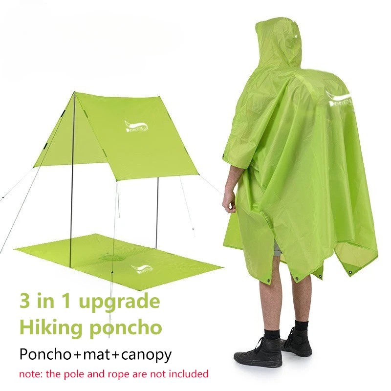 Desert fox Outdoor Mountain Climbing Walk 3 in 1 Triad Poncho to Outer Sheet Awning Raincoat