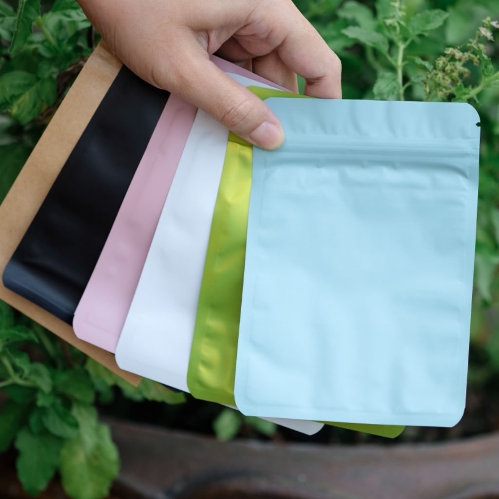 **กด1ครั้งได้ 5ถุง) ถุงซิปล็อคฟอยล์ ถุงตั้งไม่ได้ (ขนาด10×15cm ขนาดบรรจุ9×11cm) ของขวัญปัจฉิม