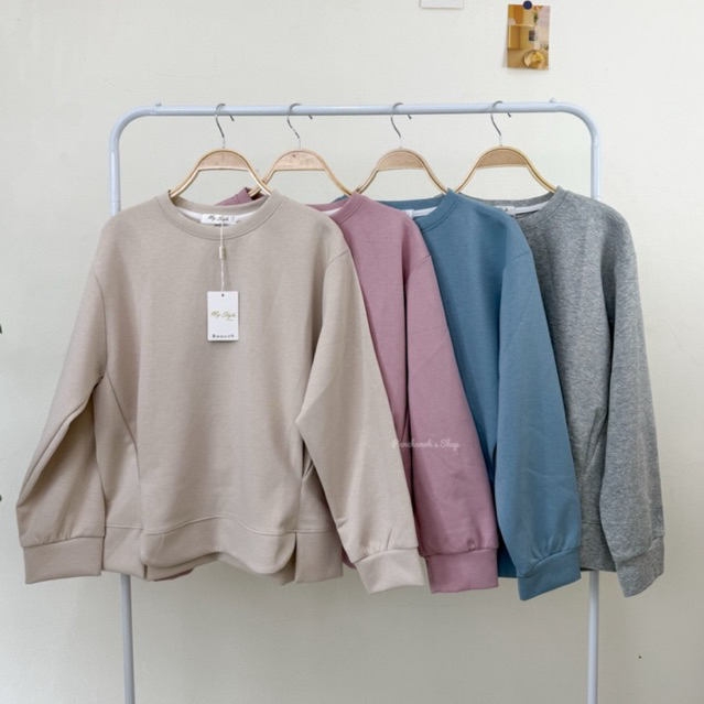 MS162 เสื้อกันหนาว สเวตเตอร์แขนยาว อก 40-42 นิ้ว ผ้าคอตตอนนาโน - ผู้หญิง