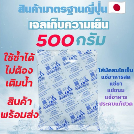 เจลเก็บความเย็น 500กรัม ไซส์ใหญ่แช่ได้ทุกอย่าง เจลเย็นแช่ของสด แช่นมลูกแช่ไอศครีม lcepack