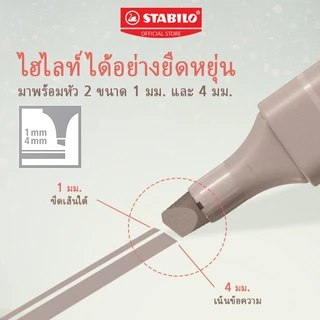 STABILO Swing Cool NatureColors ปากกาไฮไลต์ ปากกาเน้นข้อความ ชุด 18 สี
