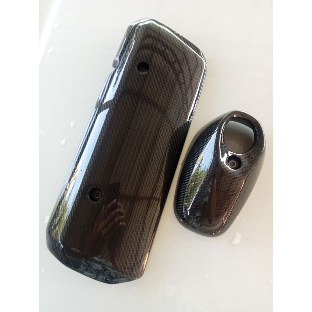 ครอบท่อ+ปลายท่อ xmax 300 (ไส่ได้กับทุกปี2017-2025) (แบบตัด) คาร์บอนแท้