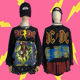 'ꫛꫀꪝ ' เสื้อยืดแขนยาว ผ้าฟอก อก 44-46 โอเวอร์ไซส์