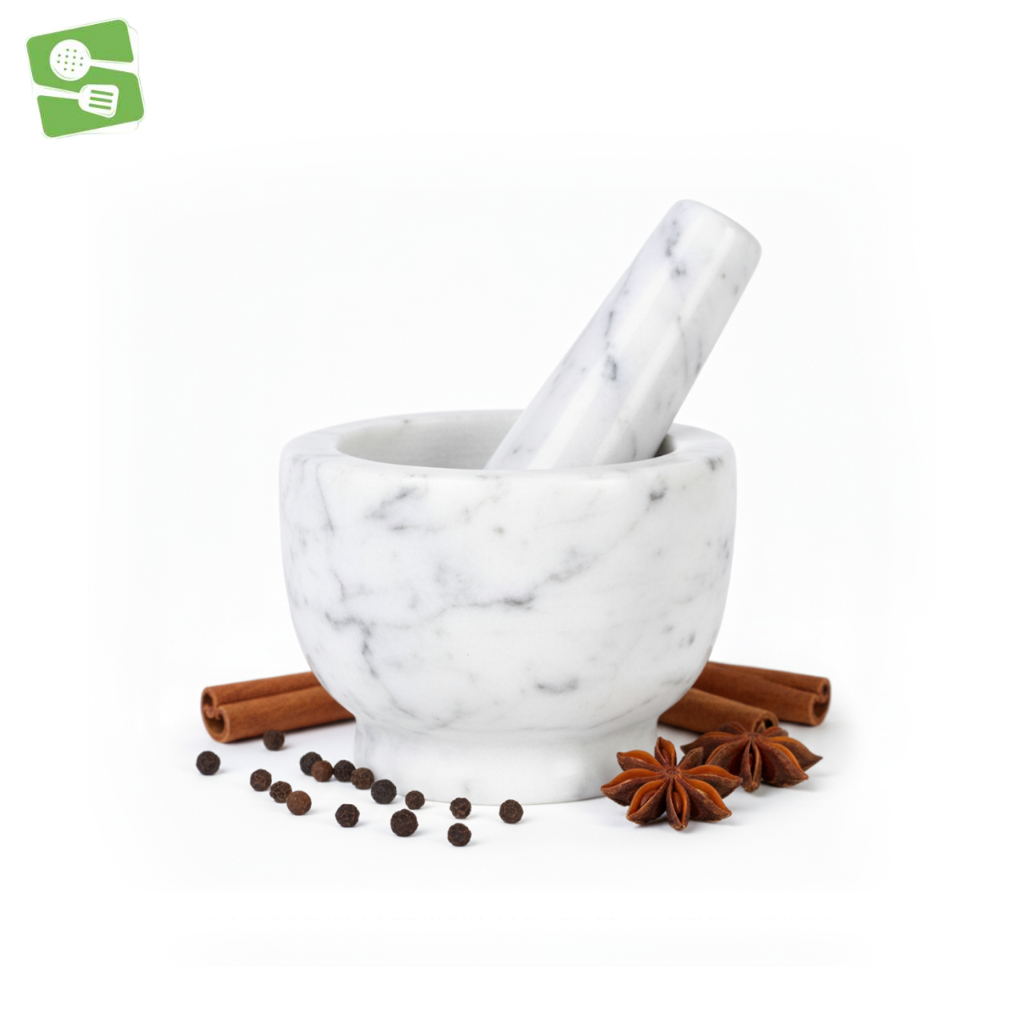 ครกหิน ครกตำน้ำพริก ครก Marble mortar ครกพร้อมสาก 4นิ้ว 5นิ้ว ครกแตกจากขนส่งเคลมได้ทุกกรณี Simple Kitchen