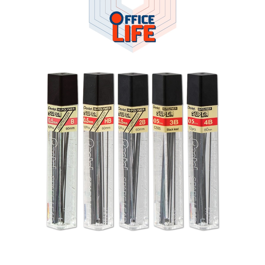 !! ราคาพิเศษ !! Pentel (เพนเทล) ไส้ดินสอ ไส้ดินสอกด รุ่น C505 ความเข้ม B HB 2B 3B 4B ขนาด 0.5มม. ( 1 หลอด )