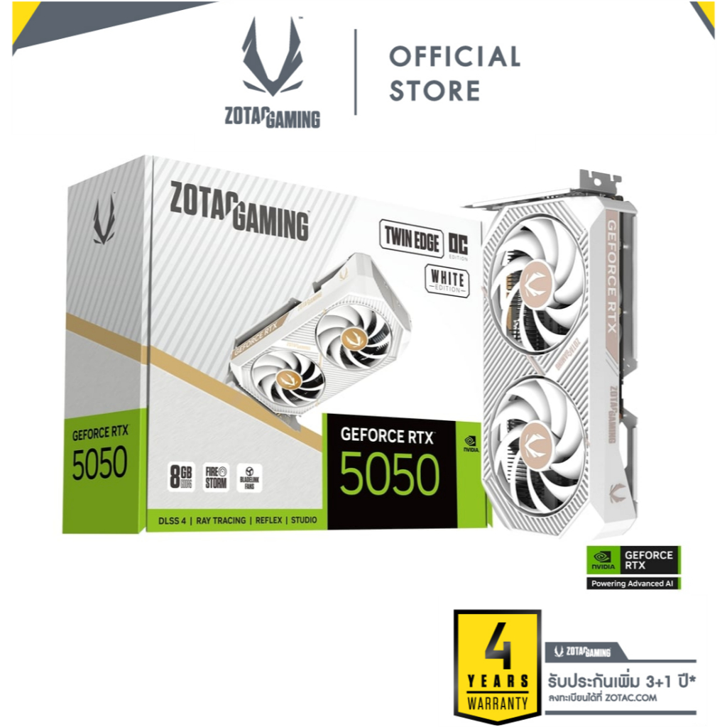 ZOTAC GAMING GeForce RTX 5050 Twin Edge OC White Edition (ZT-B50500Q-10M)