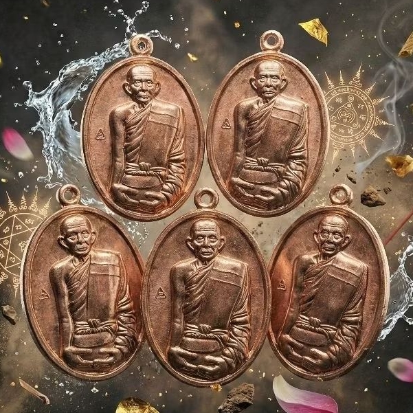 เหรียญอุ้มบาตร หลวงพ่อกวย เนื้อทองแดง ปี 2561 วัดโฆสิตาราม จ.ชัยนาท อ้างอิง : อีจุ๊มูเด็ด Special 15 วัตถุมงคล 2568