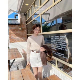 Riley.apparels - Ella knit top เสื้อไหมพรมคอกลม ผ้านิ่ม ใส่สบายไม่คัน 8006R