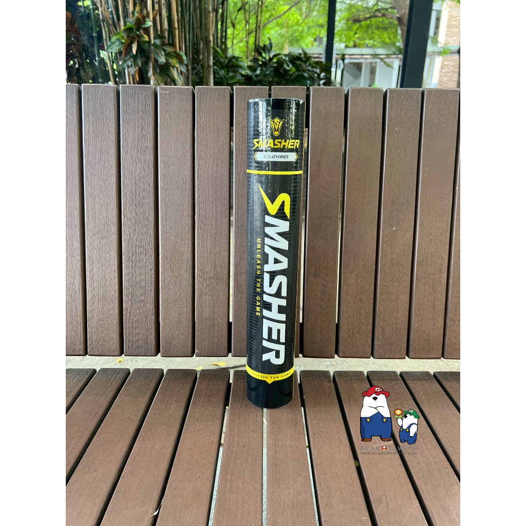 Smasher ลูกแบดมินตัน รุ่น Gold  เกรดพรีเมียมทำจากขนสัตว์ 100%