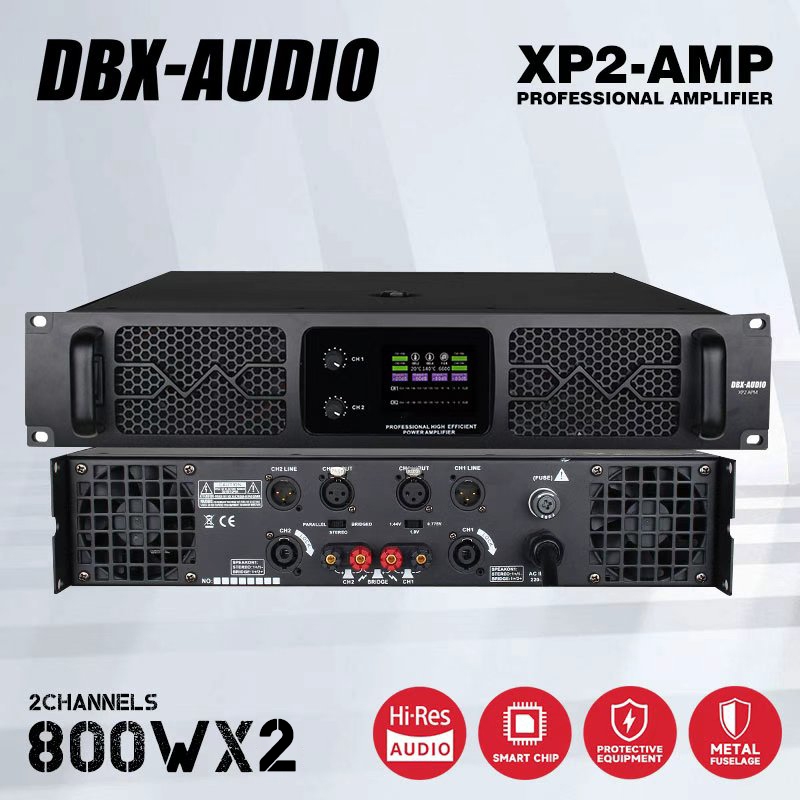 DBX-AUDIO XP2 AMP เพาเวอร์แอมป์บริสุทธิ์ ประสิทธิภาพเวทีป้องกันการหวีดคืนเสียงจริง เข้ากันได้กับลําโ