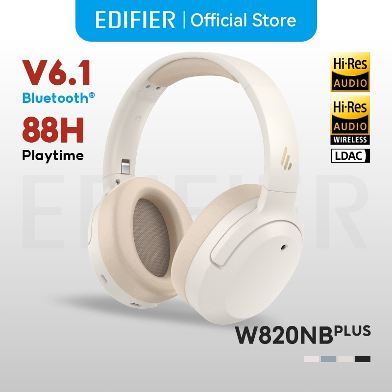 Edifier W820NB Plus 2025 Bluetooth Headsets ANC หูฟังไร้สาย Hi-Res Audio หูฟังตัดเสียงรบกวน