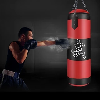 ซื้อ1แถม3！กระสอบทรายมวย แบบแขวน Boxing sandbag สำหรับชกมวย มวยไทย หนังpu+ผ้าใบอ๊อกซ์ฟอร์ด แบบแขวนขนาด 80cm/100 cm