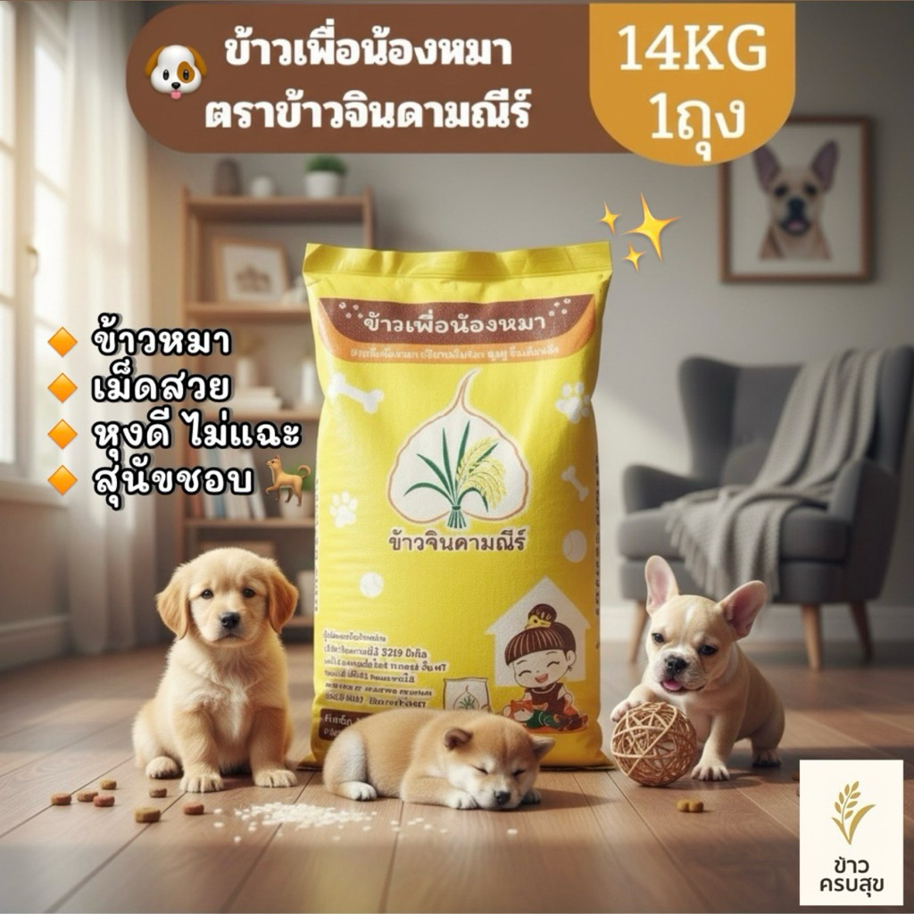 ข้าวเพื่อน้องหมา 🐶 ขนาด 14 กิโลกรัม