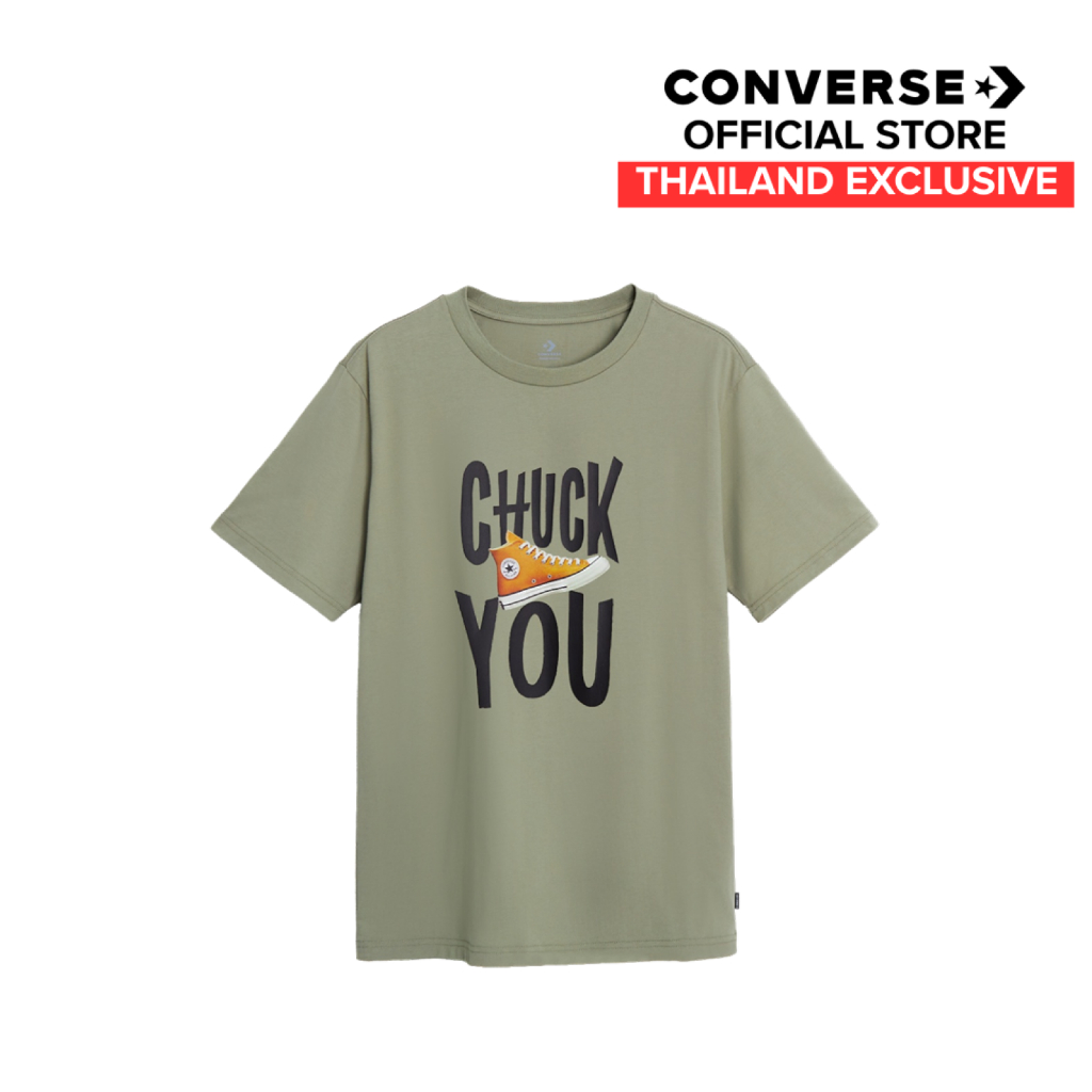 CONVERSE เสื้อยืด CHUCK YOU WITH CHUCK TEE GREEN ผู้ชาย 1230011CU_H5GNXX