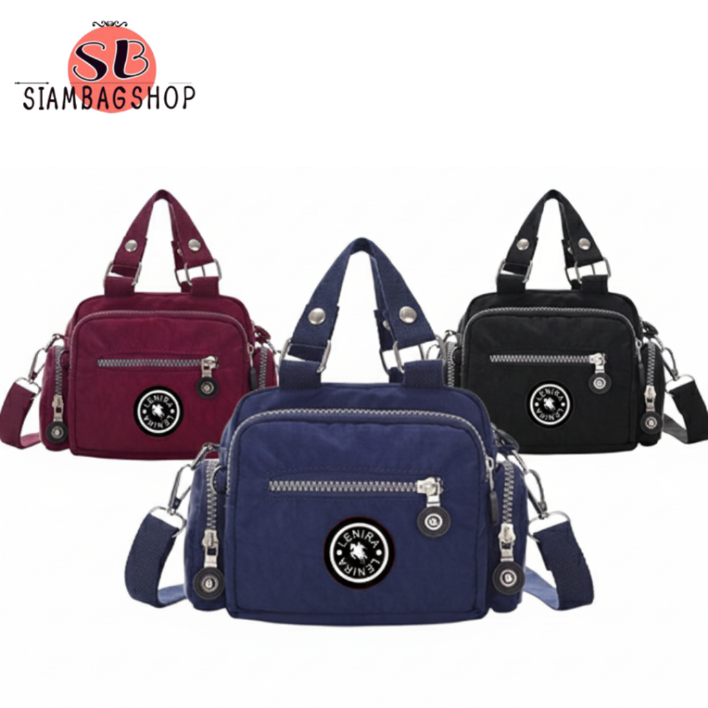 SIAMBAGSHOP(S1207) กระเป๋าสะพายข้างใบเล็กน่ารักช่องเยอะถือได้ (ล็อตใหม่โลโก้ LENIRA)