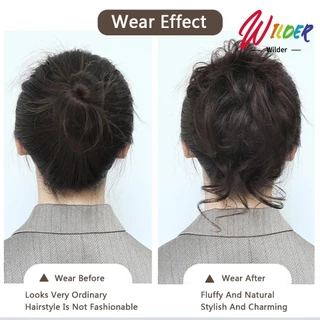 มวยผมเจ้าสาวแบบหนีบ 4สี ใช้งานง่าย แฮร์พีชผมลอน วิกผมหางม้าแบบหนีบผมกิ๊บ แฮร์พีชกิ๊บหนีบ