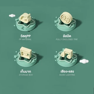 Beige รถขาไถเด็ก ฝึกการทรงตัว 3ล้อ มีเพลง มีแสงไฟ จักรยานขาไถ 1-5ขวบ ของเล่นเด็ก ความจุแบริ่ง 50KG