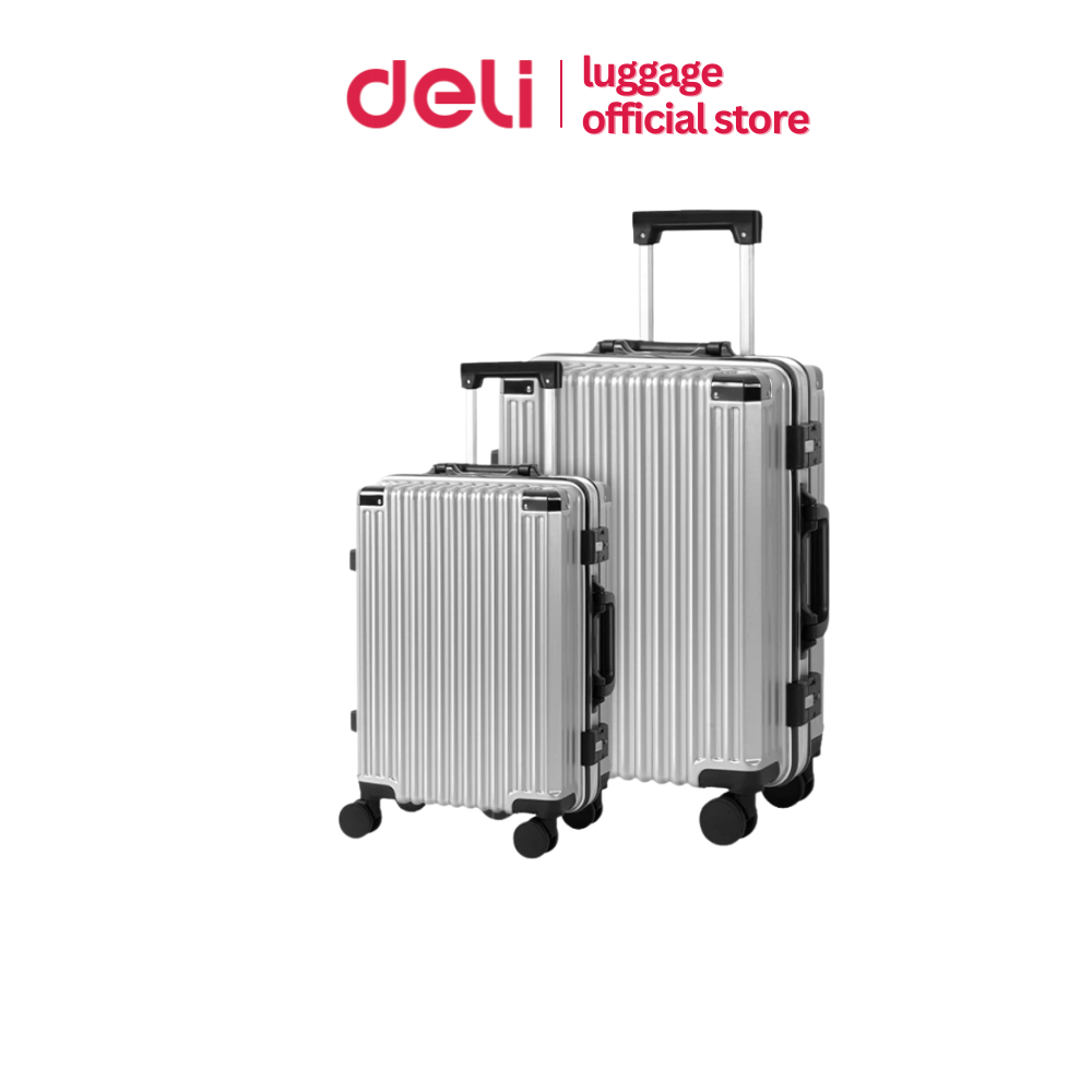 Deli กระเป๋าเดินทาง 20 / 24 นิ้ว กระเป๋าล้อลาก ล้อหมุน 360 องศา จุของได้เยอะ แข็งแรง ทนทาน Suitcase