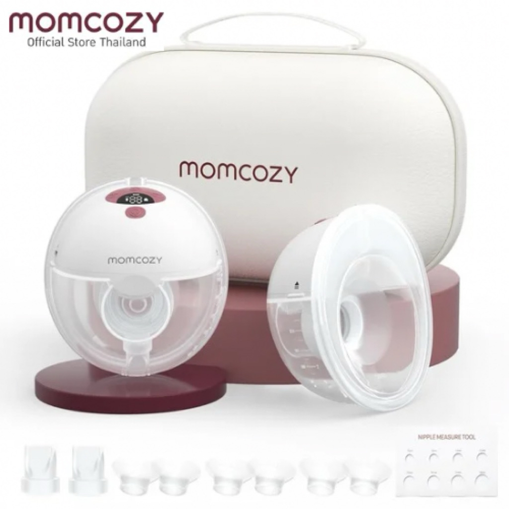 พร้อมส่ง🛵ตัวแทนจำหน่ายไทยMomcozy🇺🇸เครื่องปั๊มนมไร้สาย รุ่นM5 แฮนด์ฟรี มี3โหมดและ9ระดับ กรวยปั๊มขนาดเ
