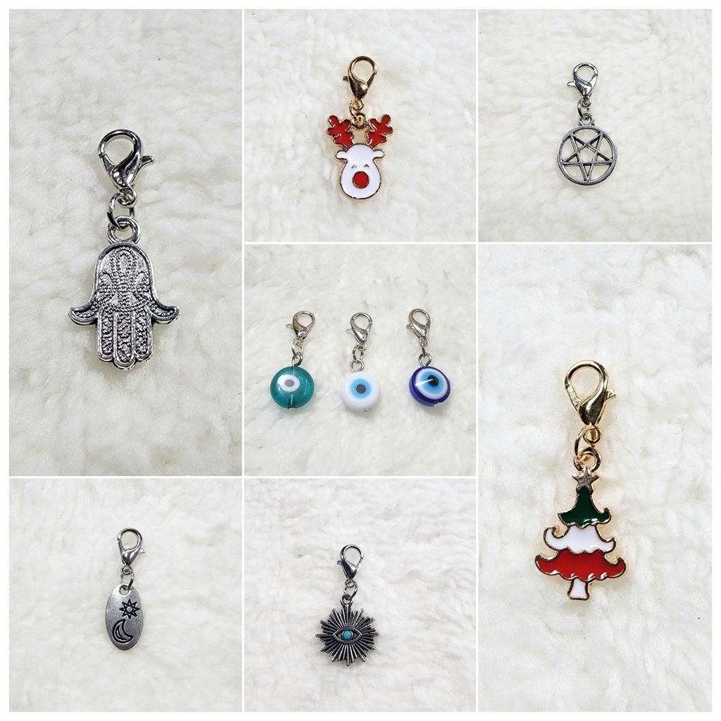 Clip >> จี้ EVIL EYE 🧿ที่ห้อยมือถือ ที่ห้อยโทรศัพท์ ที่ห้อยกระเป๋า พวงกุญแจ Pendant Hamsa Wicca เครื