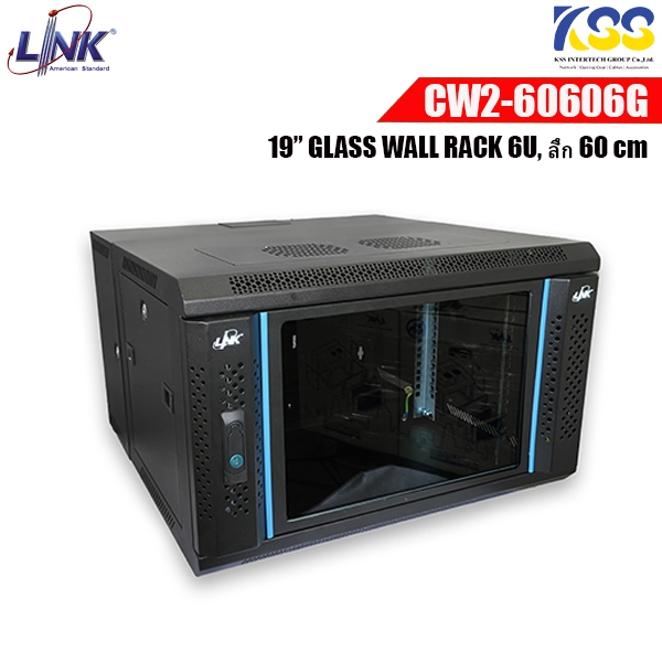 19" LINK WALL RACK 6U ลึก 60 รุ่น CW2-60606G