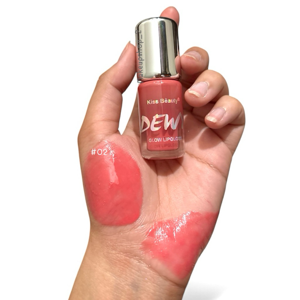 ลิปกลอส ออย Kiss Beauty DE WY GLOW LIPGLOSS หัวแปรงใหญ่ รูปที่ 5