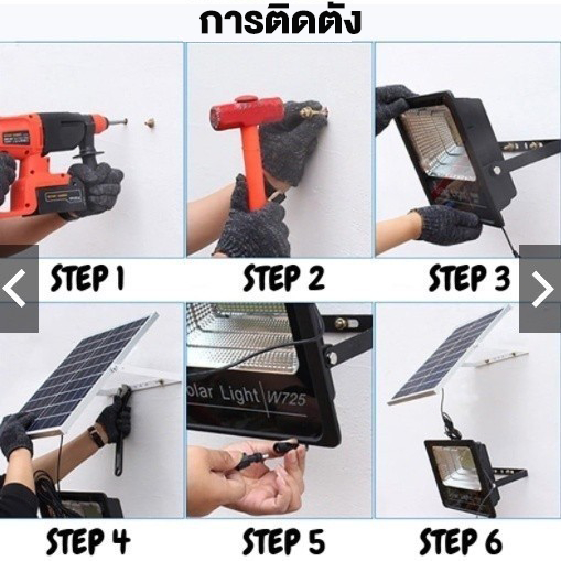 🔥ซื้อ 1 แถม 1🔥ไฟโซล่าเซลล์ กันน้ำกลางแจ้ง ป้องกันฟ้าผ่า Solar light สว่างอัตโนมัติเมื่อฟ้ามืด รูปที่ 7