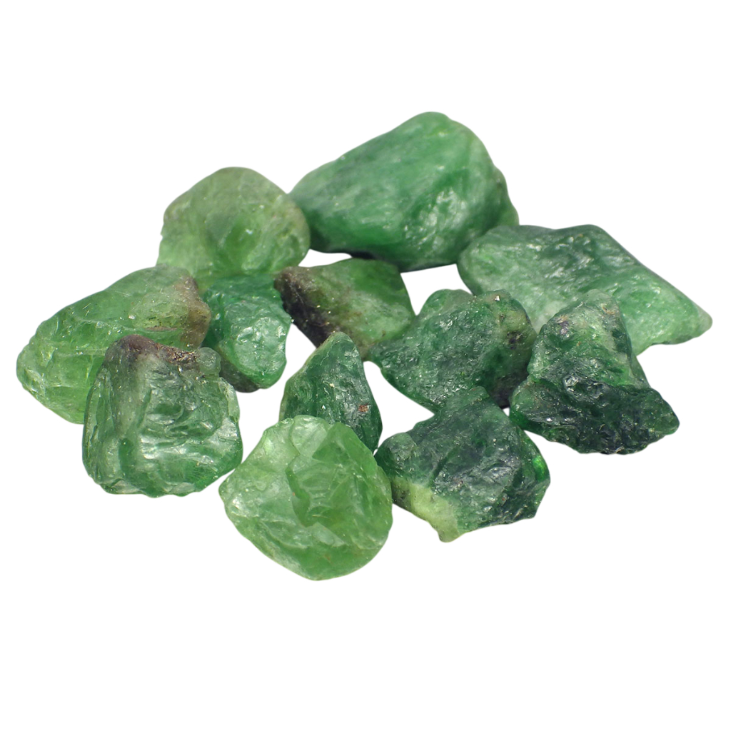 พลอย ก้อน ซาโวไรท์ การ์เนต โกเมน เขียว แท้ ดิบ ธรรมชาติ ( Unheated Natural Green Tsavorite Garnet ) 