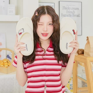 Hello Kitty รองเท้าลำลองผู้หญิง รองเท้าแตะคิตตี้ รองเท้าแตะคีบ พื้นหนา กันลื่น ยางEVA รุ่นKTP-042
