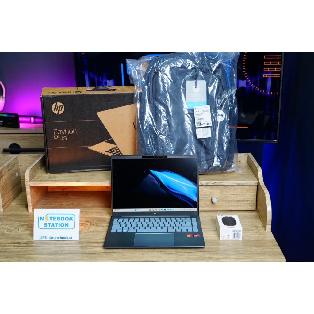(ของใหม่)Hp Pavilion Plus 14 Ryzen5-7540U Ram16 512GB M.2 จอ 14นิ้ว WUXGA FHD ประกันศูนย์ปลายปี2027 