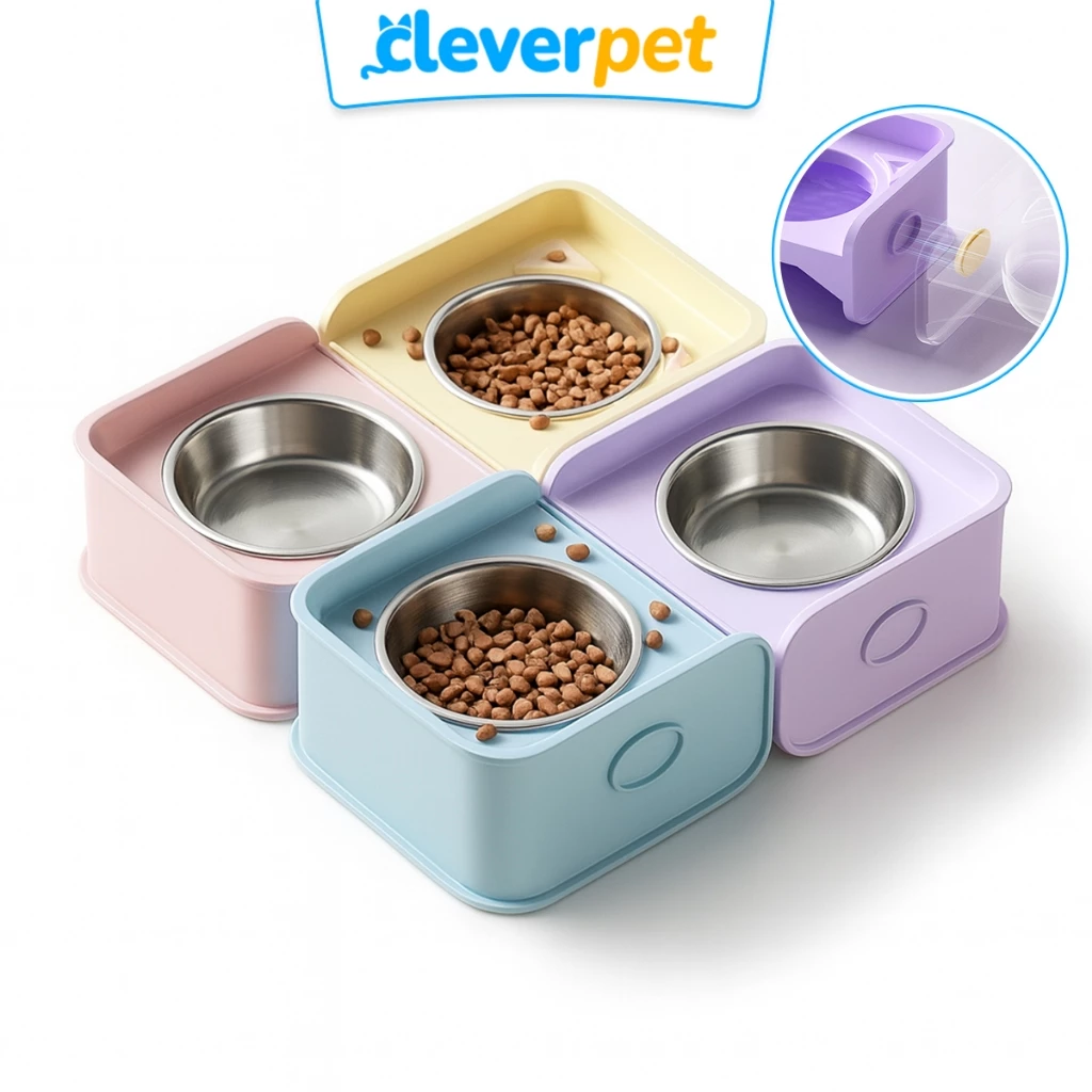 [ส่งฟรี🇹🇭] Cleverpet ชามสัตว์เลี้ยง ต่อกันได้ ยกสูง ถ้วยอาหาร หมา แมว Pet Bowl